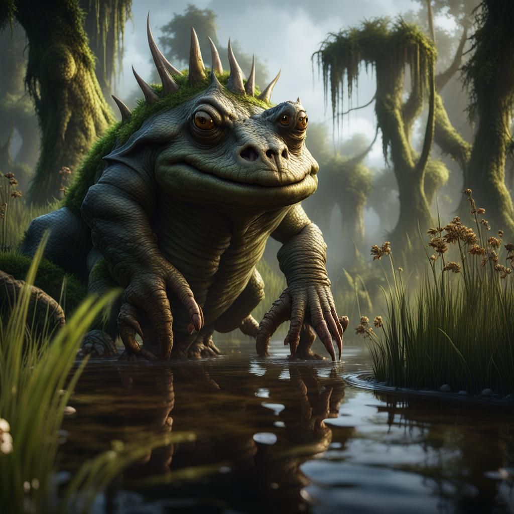 fantasy, creatures of the swamp, 3D Game Cinematic Feel, Epic 3D ...