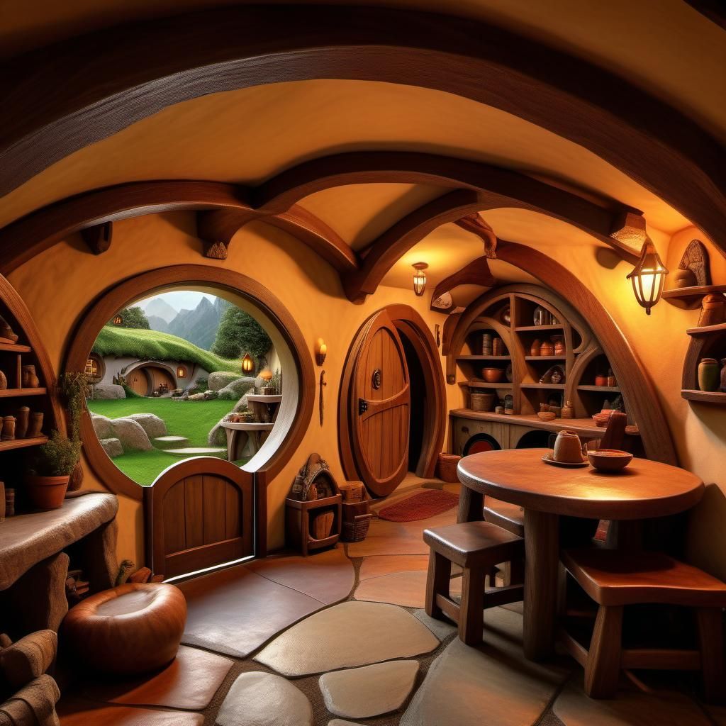 Hobbit house - AI Generated Artwork - NightCafe Creator