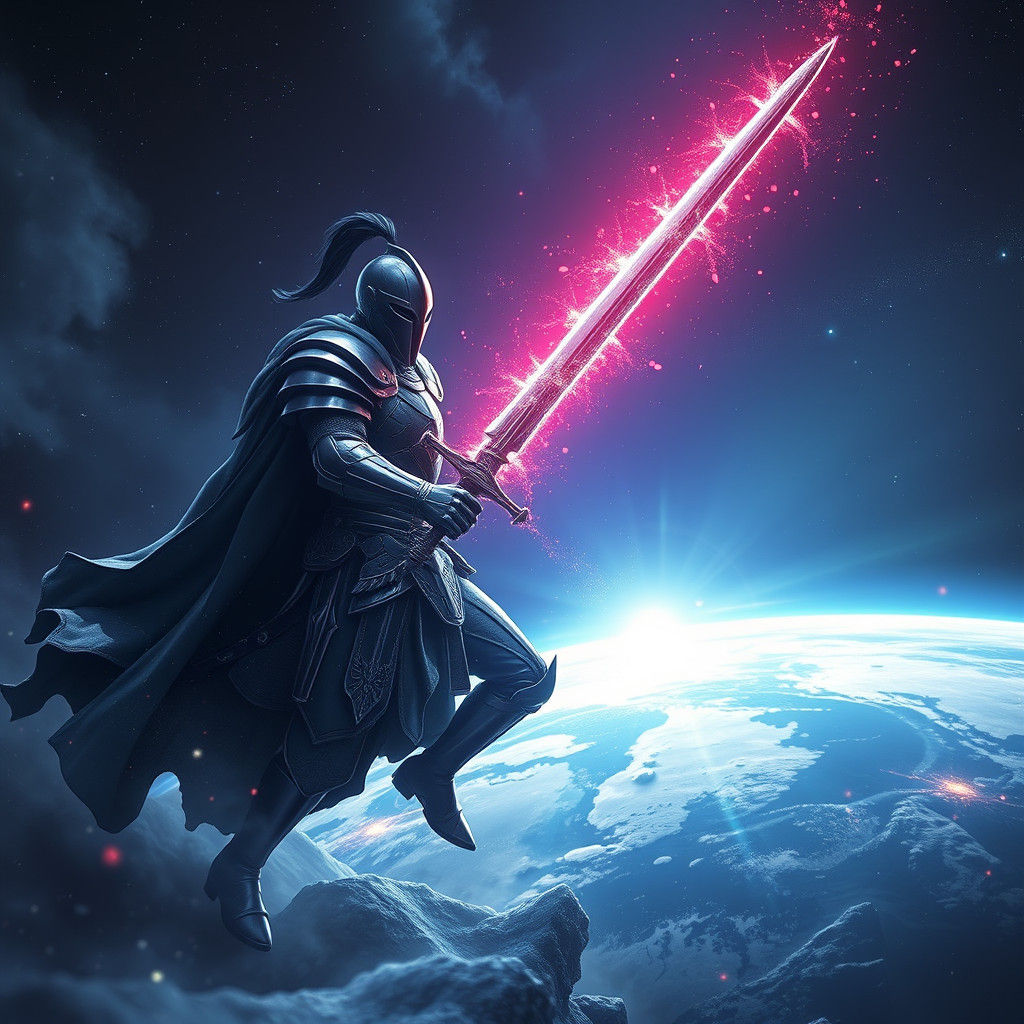 Knight's Infinite Sword Threatens Earth From Space