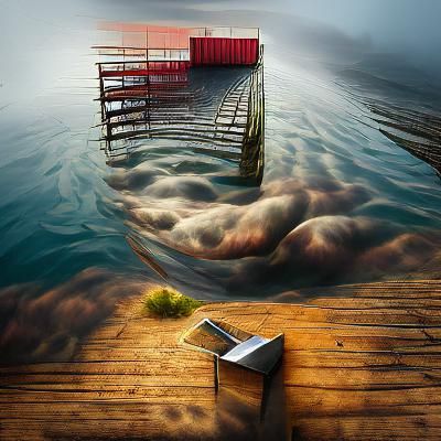 The dock of the bay of silence deviantart hyperrealism photo...