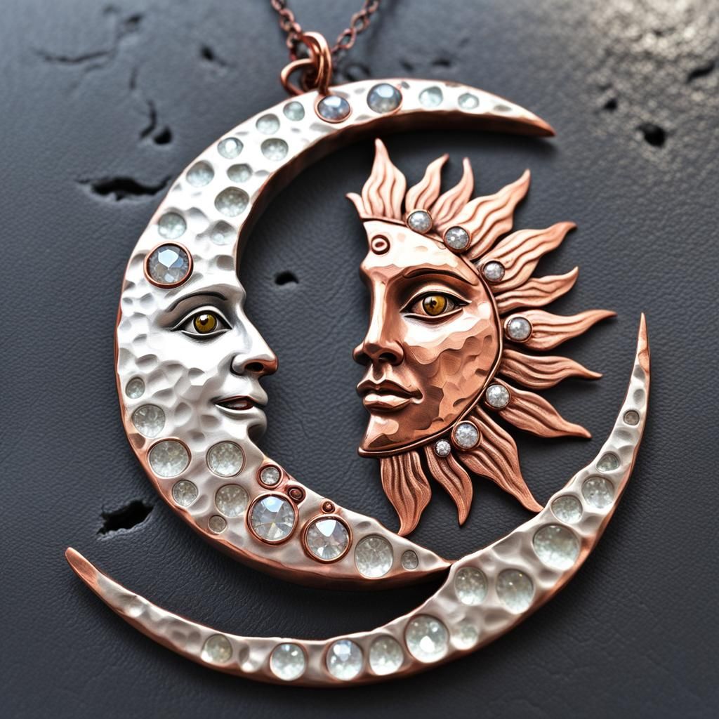 Alchemical half sun half moon