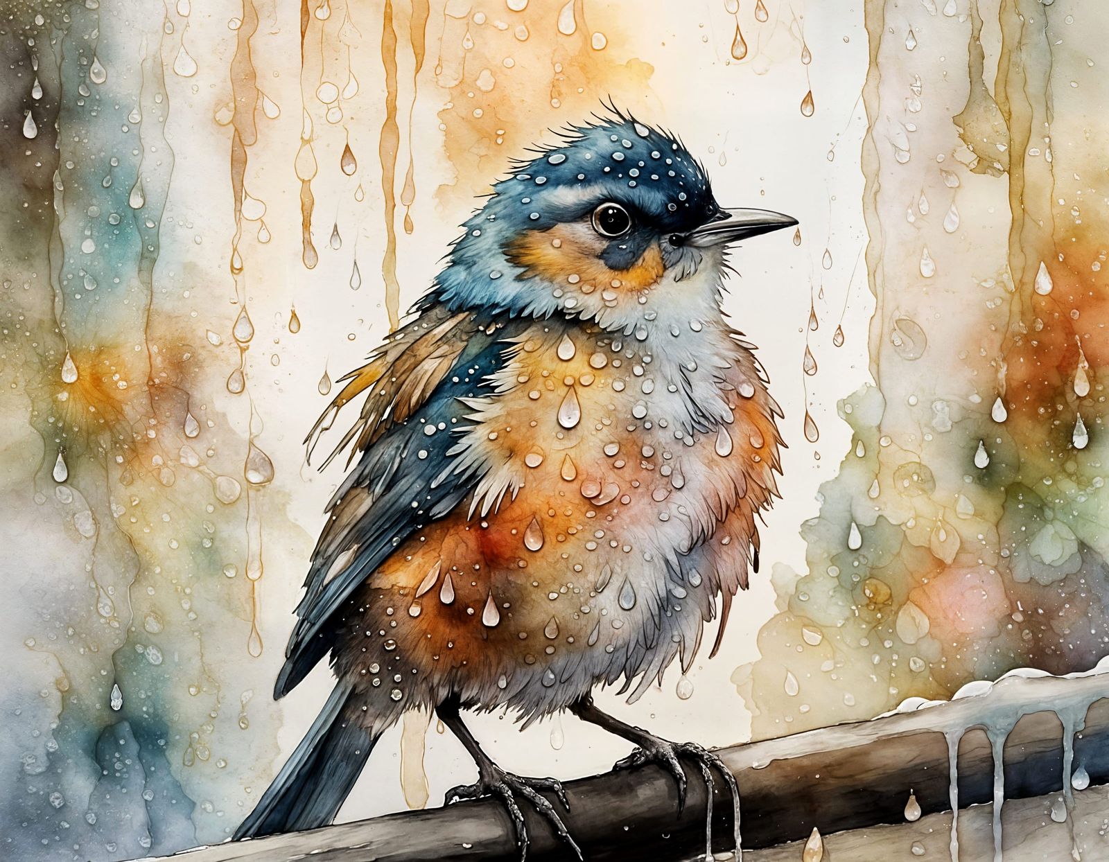 Water Color Bird  by @Gorgony