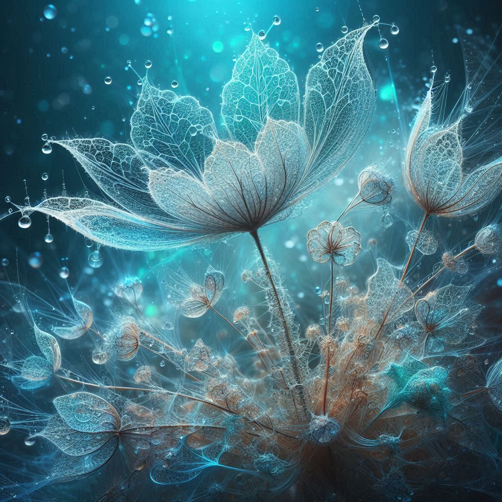 Chantilly Lace Turquoise flower