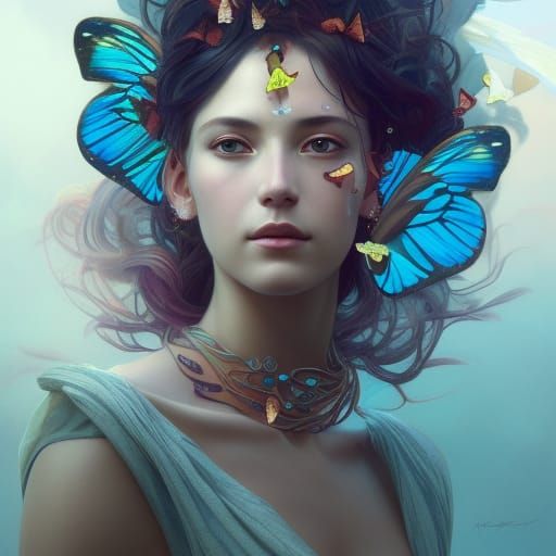 butterfly goddess - AI Generated Artwork - NightCafe Creator