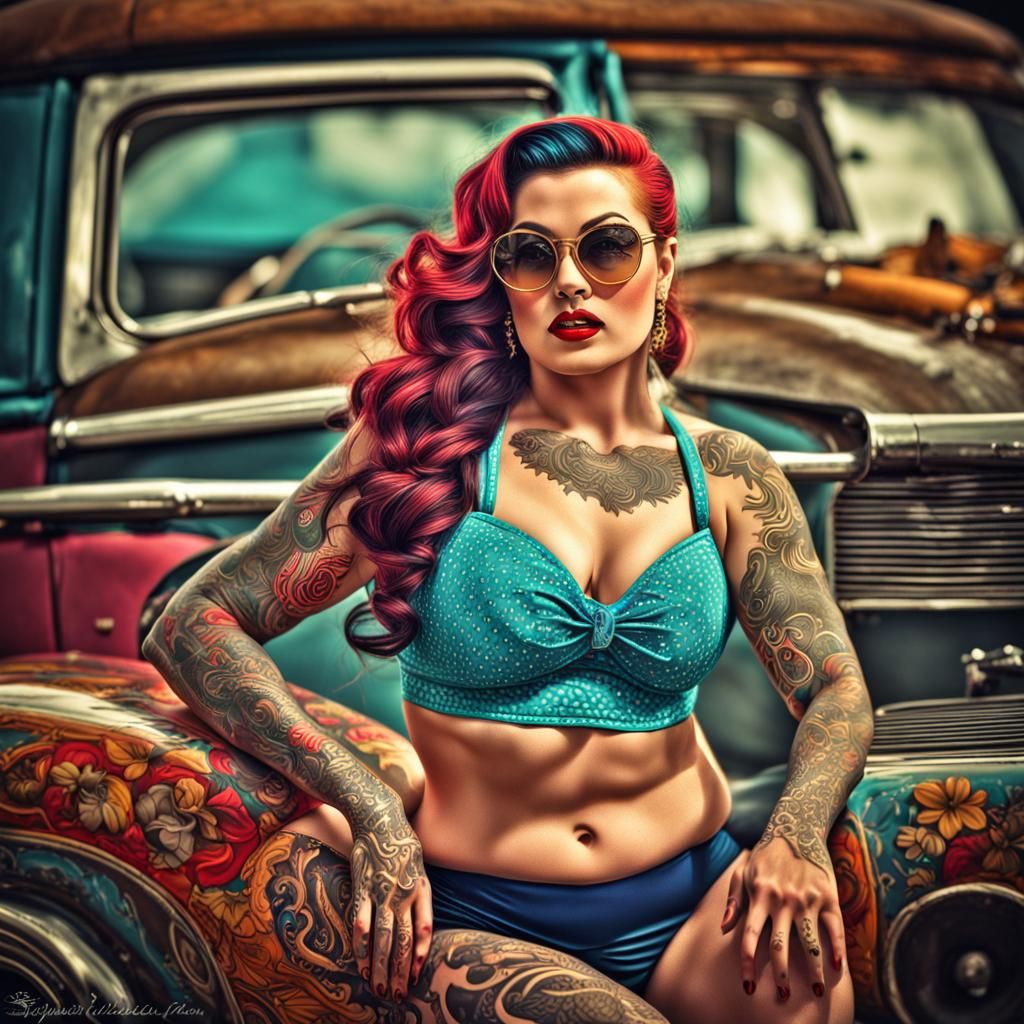retro pinup style