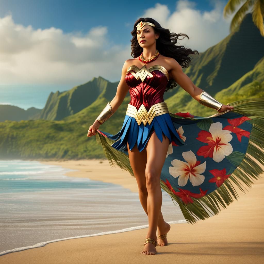 Wonder Woman vacation Hawaii.