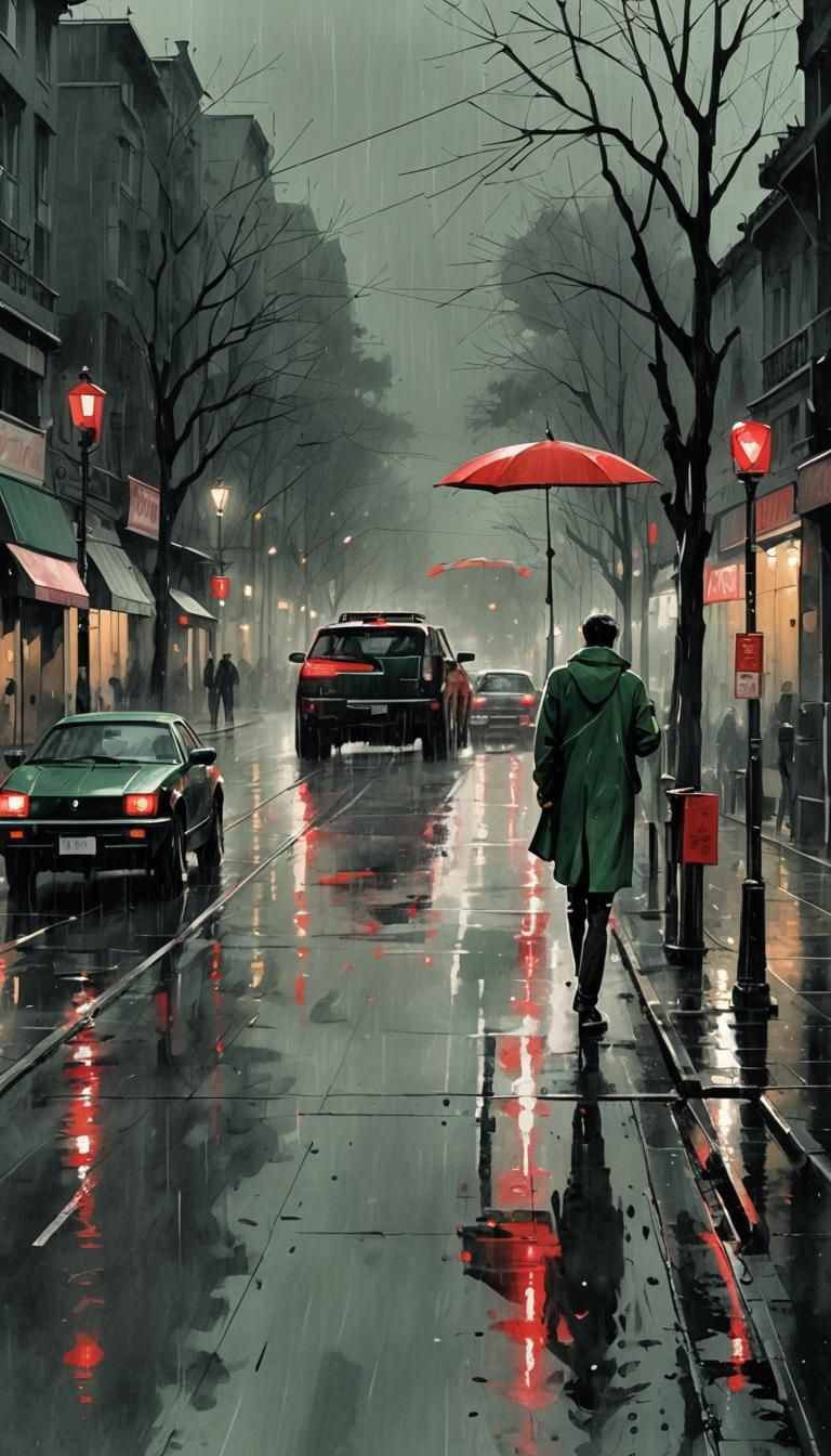 People in Rain