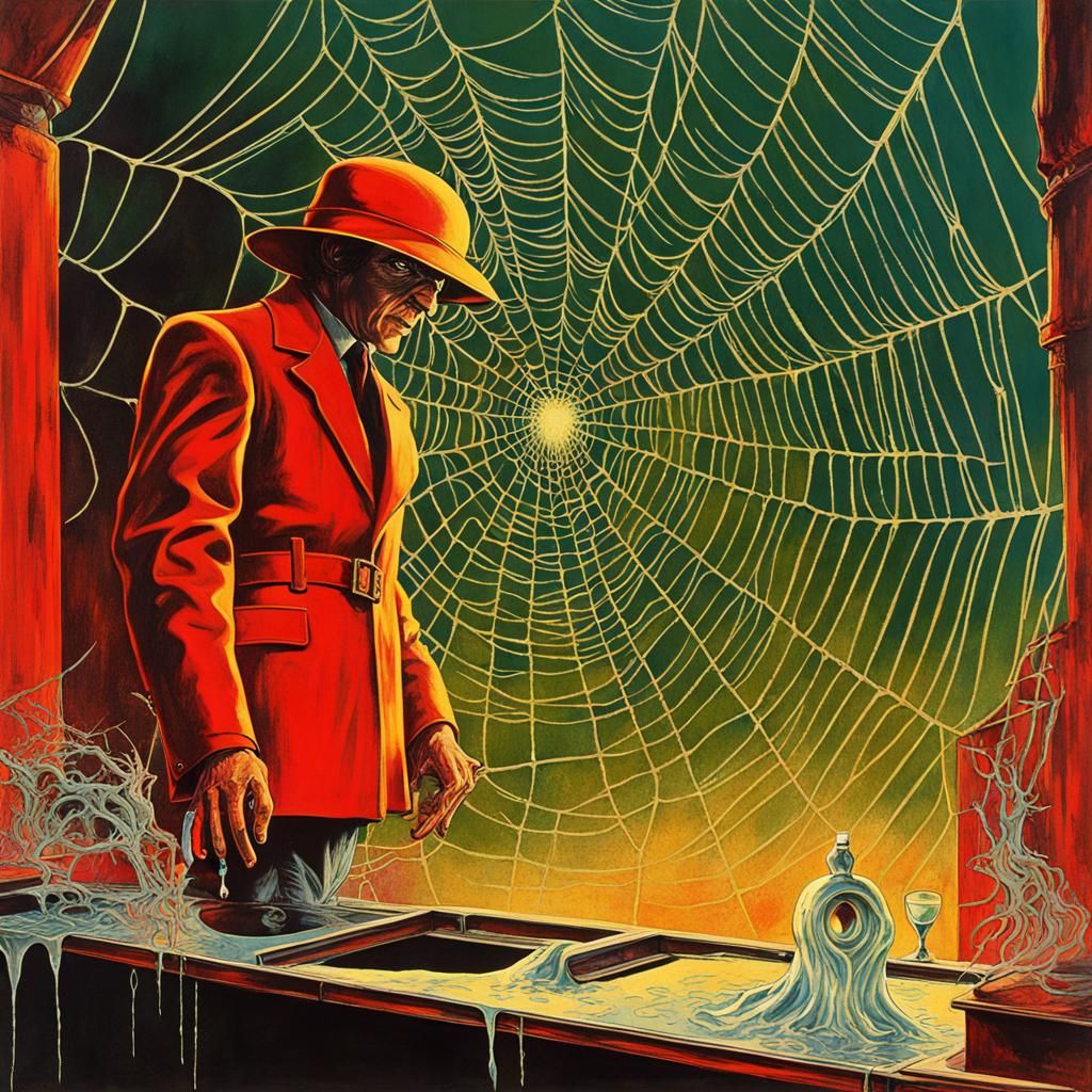 The Web of Deceit, 1962 AI Generated Artwork NightCafe Creator