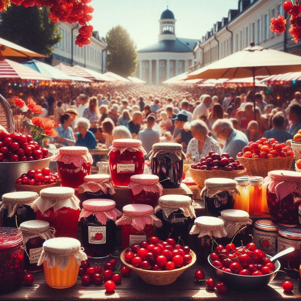 Cherry market stall