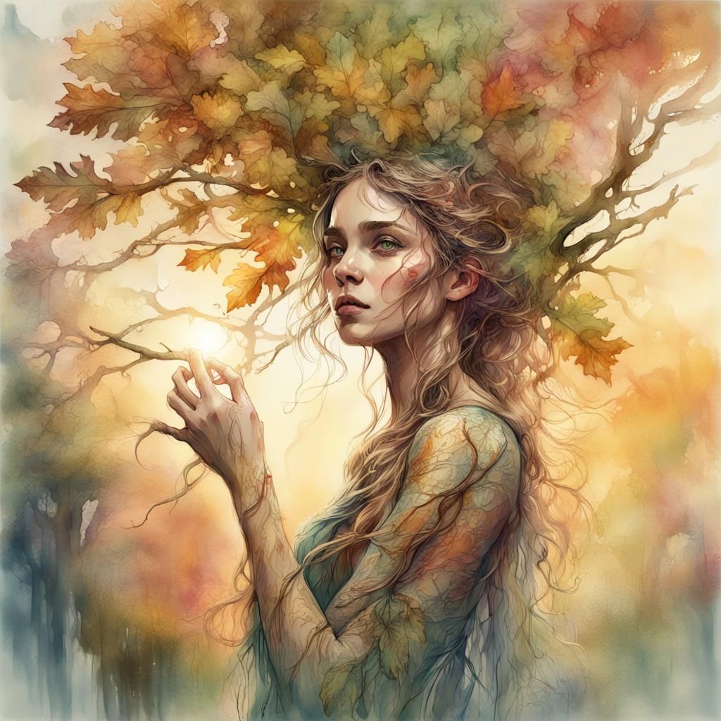 Oak Dryad - AI Generated Artwork - NightCafe Creator