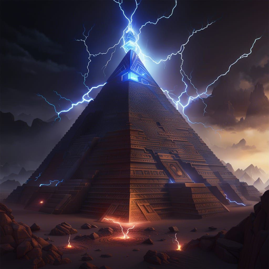 Lightning Pyramid Electric Power plant - AI Generated Artwork ...