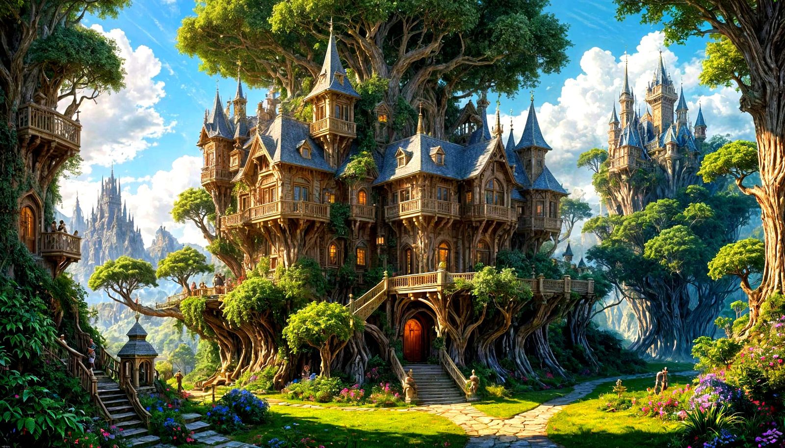 No-Theme Thursday: Masterpiece Fantasy huge treehouse castle ...  by @Lennis