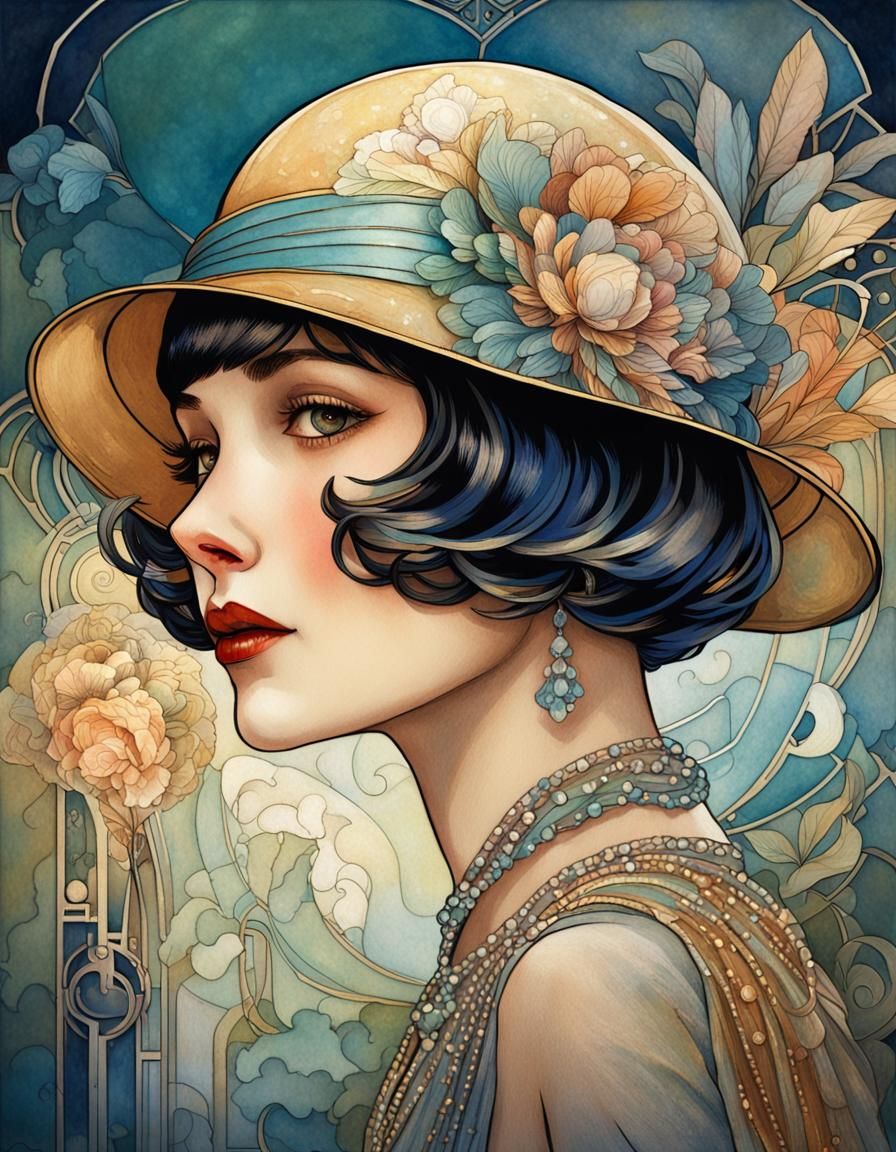 1920's flapper girl  by @Arty Farty