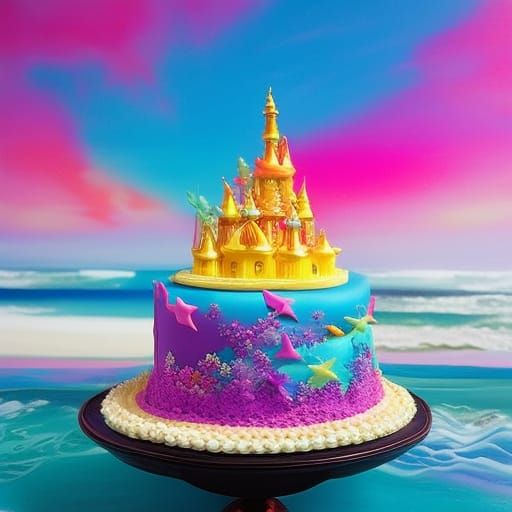 Cake by the Ocean AI Generated Artwork NightCafe Creator