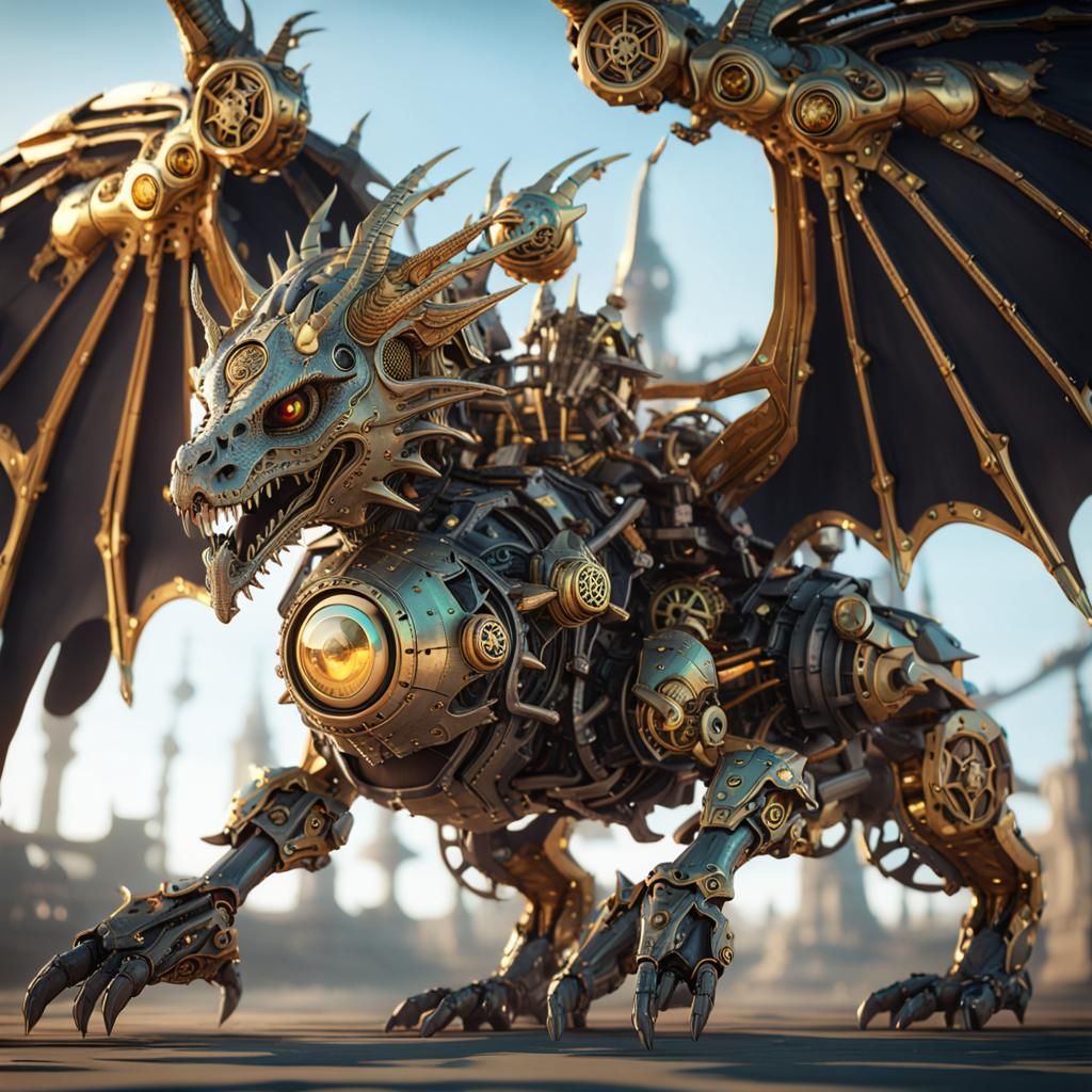 Clockwork Dragon - AI Generated Artwork - NightCafe Creator