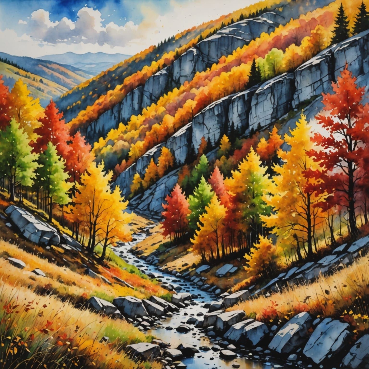 Autumn Hillside   by @bookwrm0706