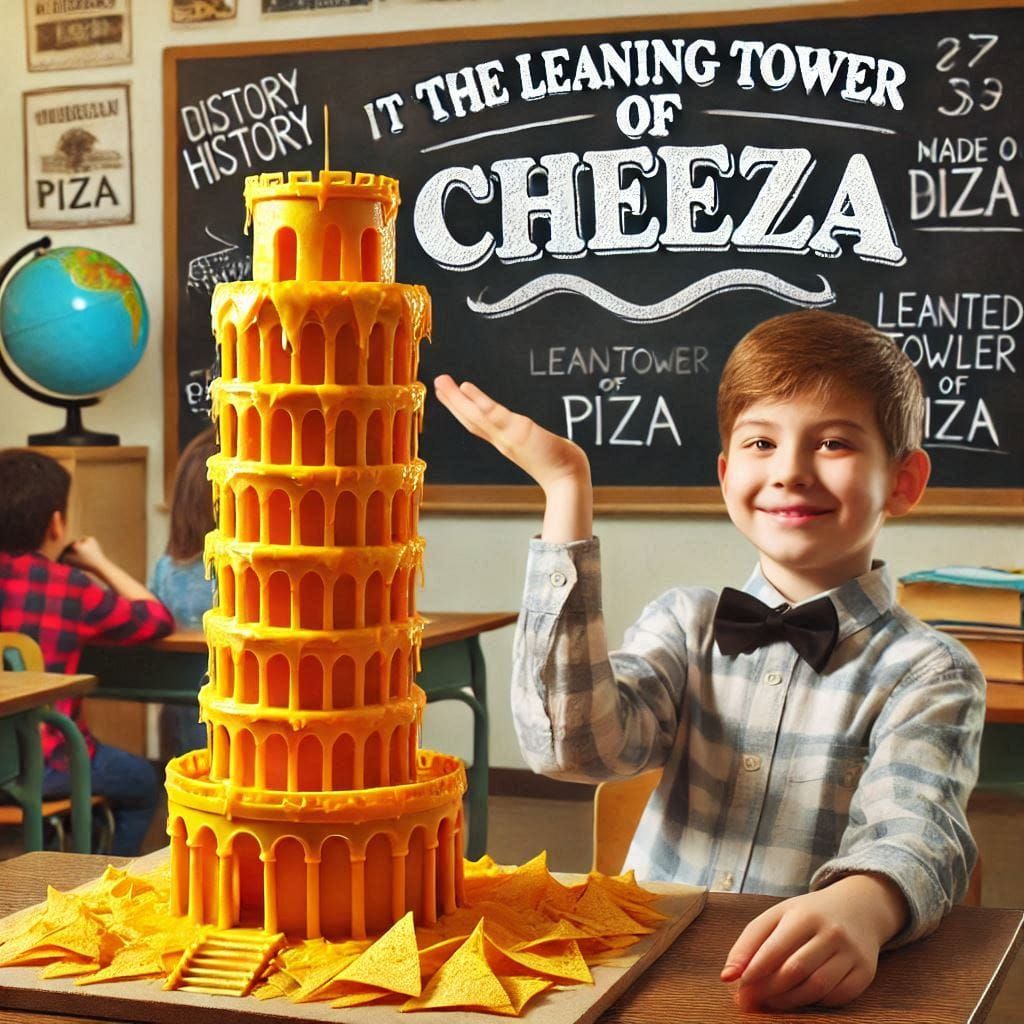 It's the leaning Tower of Cheeza