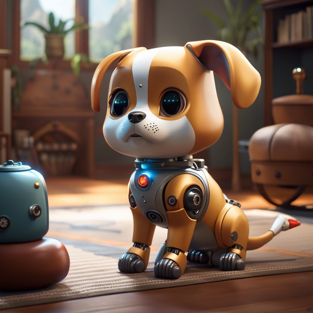 Cute Robot Dog AI Generated Artwork NightCafe Creator