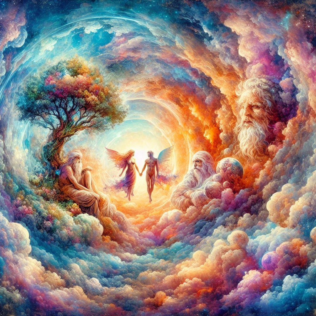 Adam and Eve leavin' the Paradise