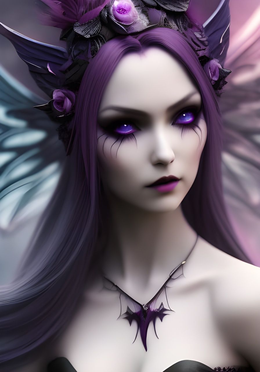 Beautiful gothic purple matte fairy elf