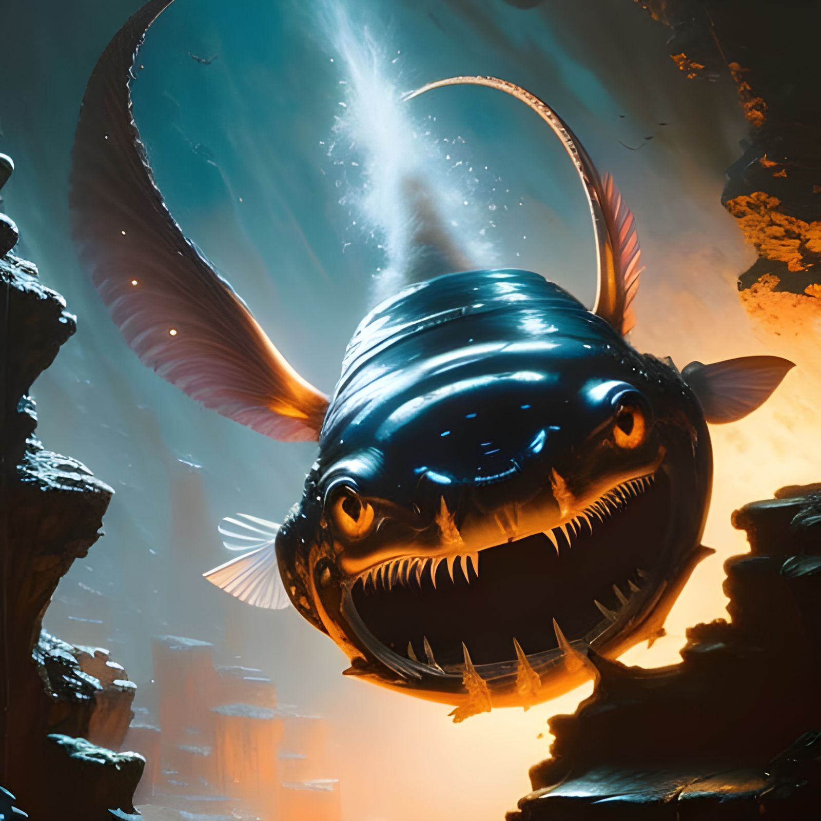 scarry deep ocean life
