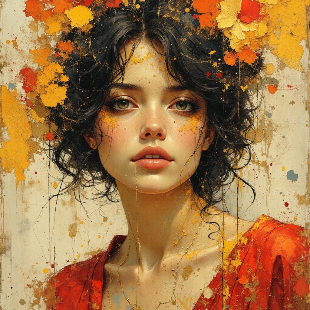 Darkness and Flame as Divine Oil Painting