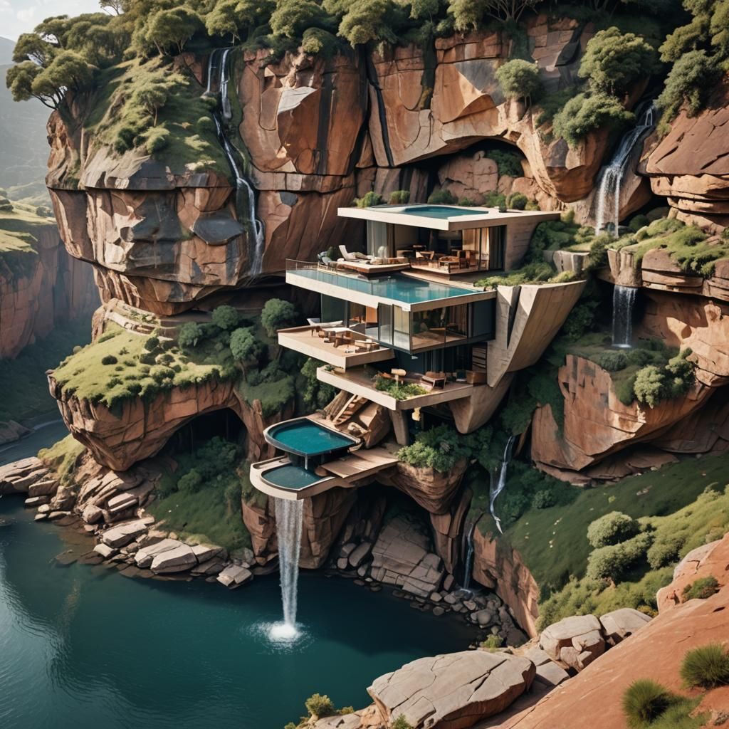 A stunning scene of an incredible impossible architecturally...