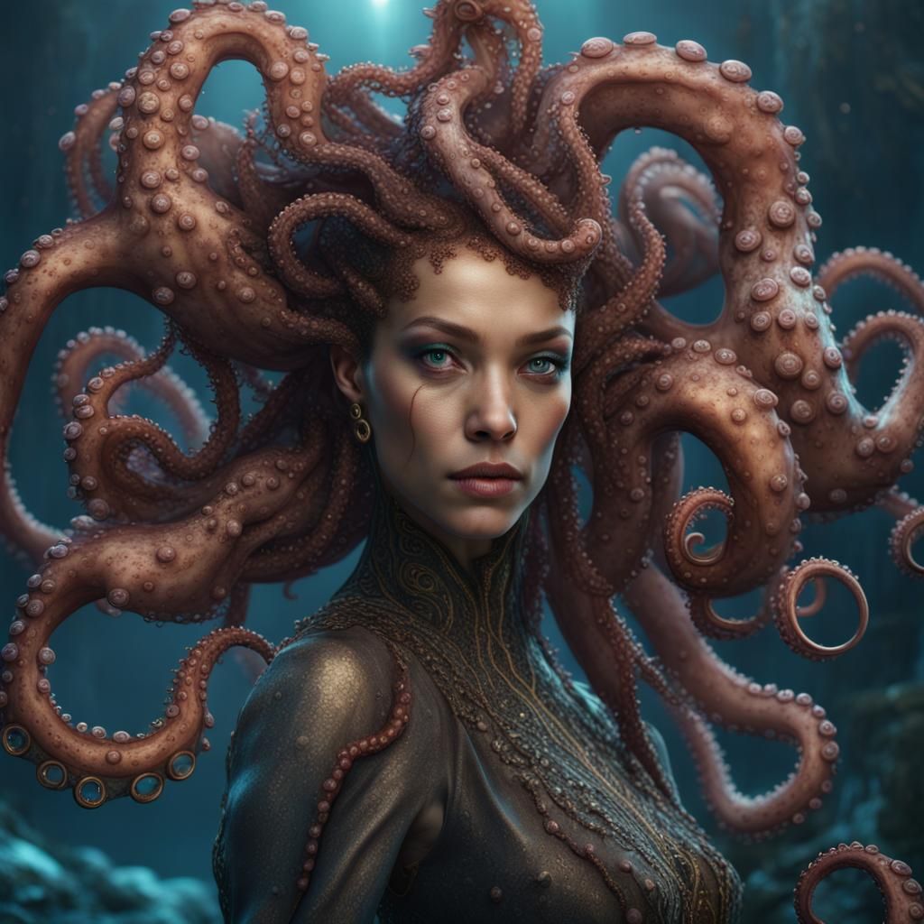 Woman octopus hybrid - AI Generated Artwork - NightCafe Creator