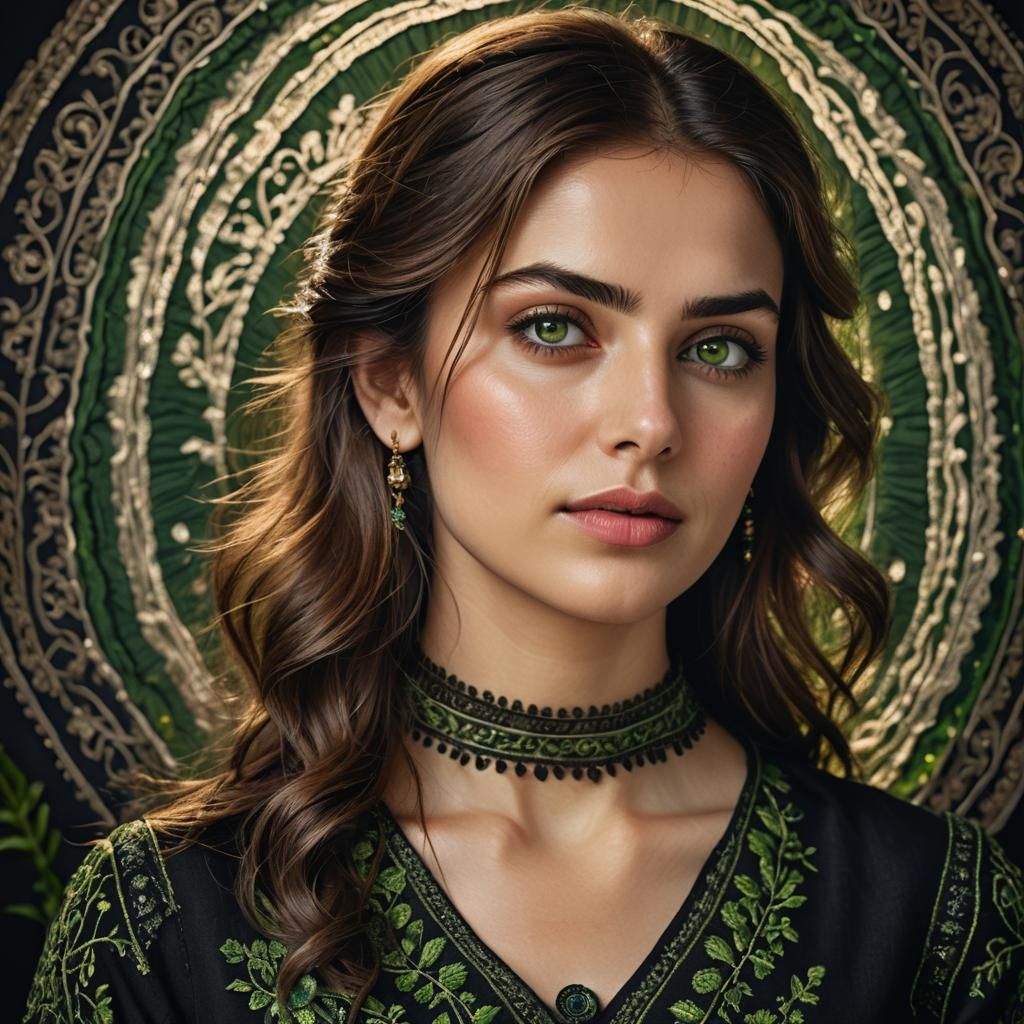 European girl wearing indian attire.