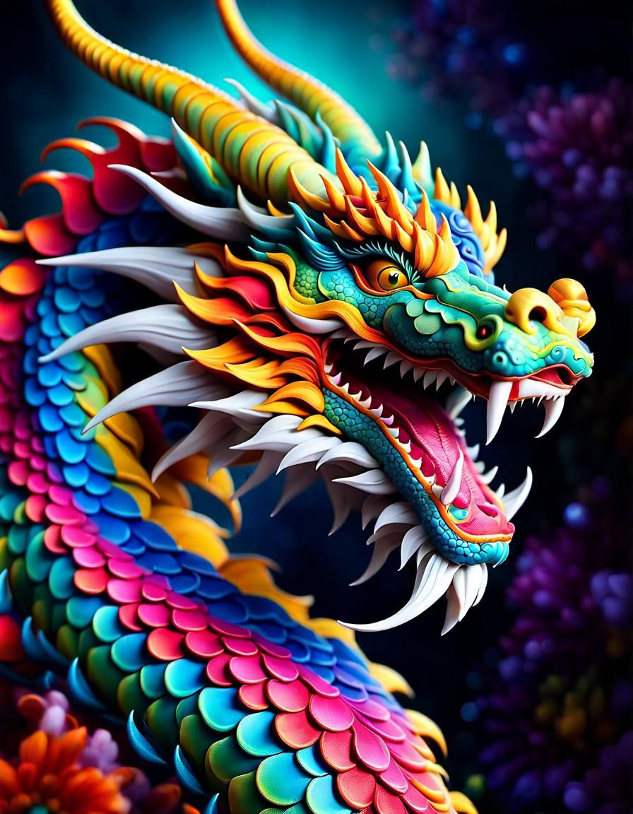 Dragon Texture Play - AI Generated Artwork - NightCafe Creator