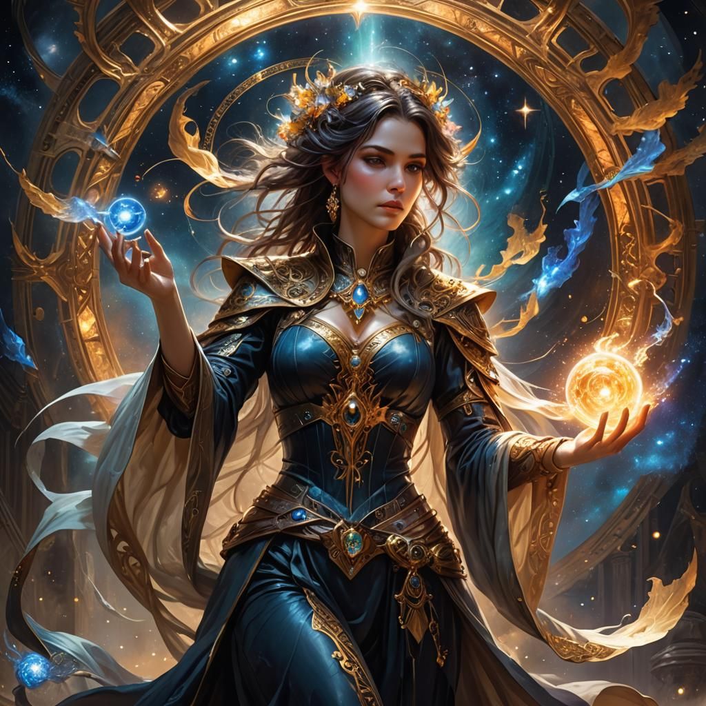 Mage casting a Cosmic Magic Spell