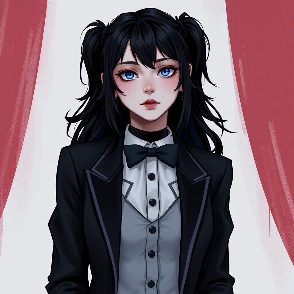 Vriska Serket as an Emo Girl in a Tuxedo