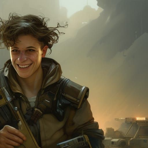 Laughing among the ruins
