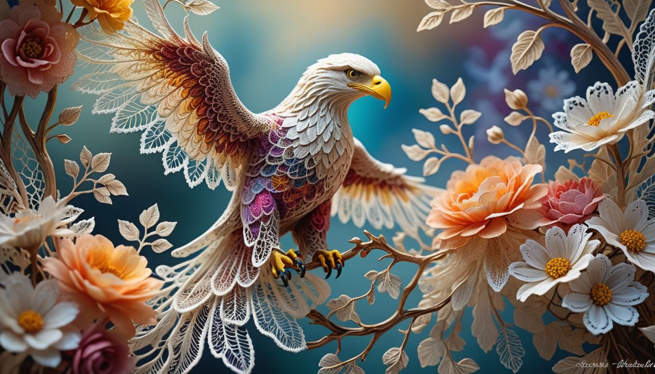 Lace Eagle  by @The Leycer