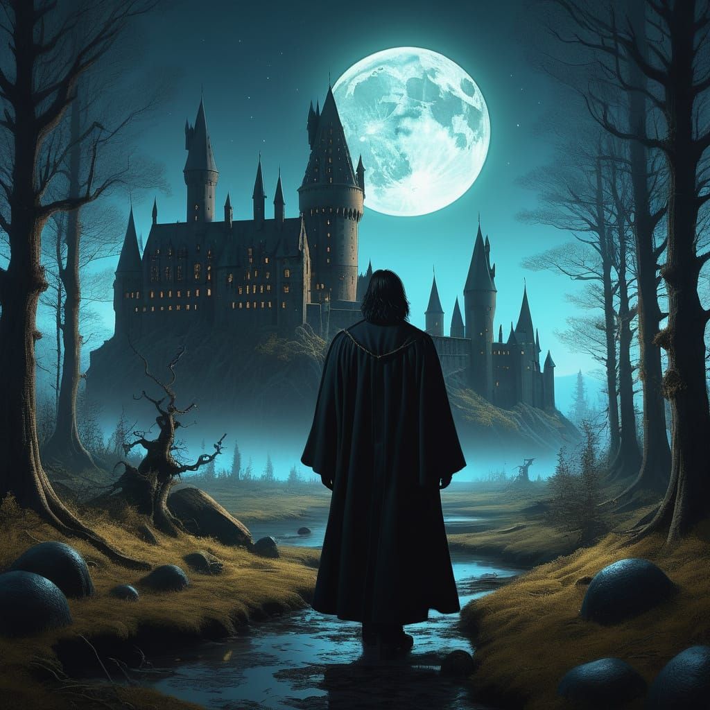Mystical Hogwarts Master Seeks Lunar Guidance in Forbidden F...