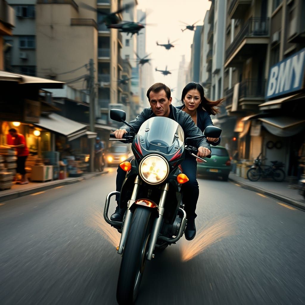 Motorcycle Escape Through Saigon  by @Alexandra