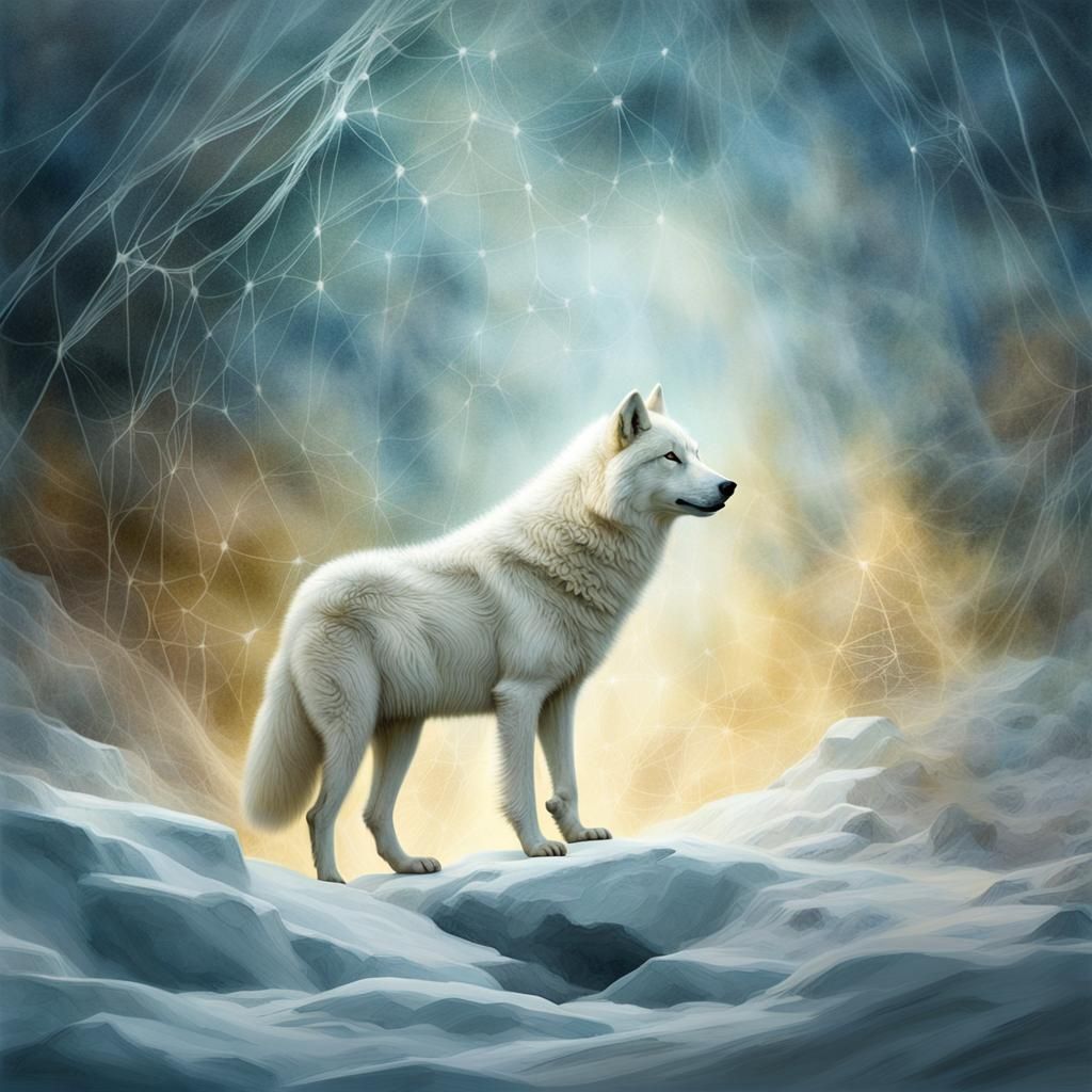 arctic wolf  by @mariam2