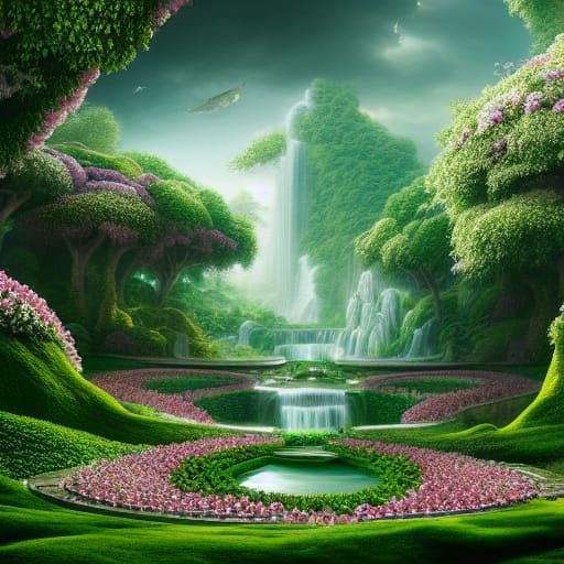 Majestic Garden - Ai Generated Artwork - Nightcafe Creator