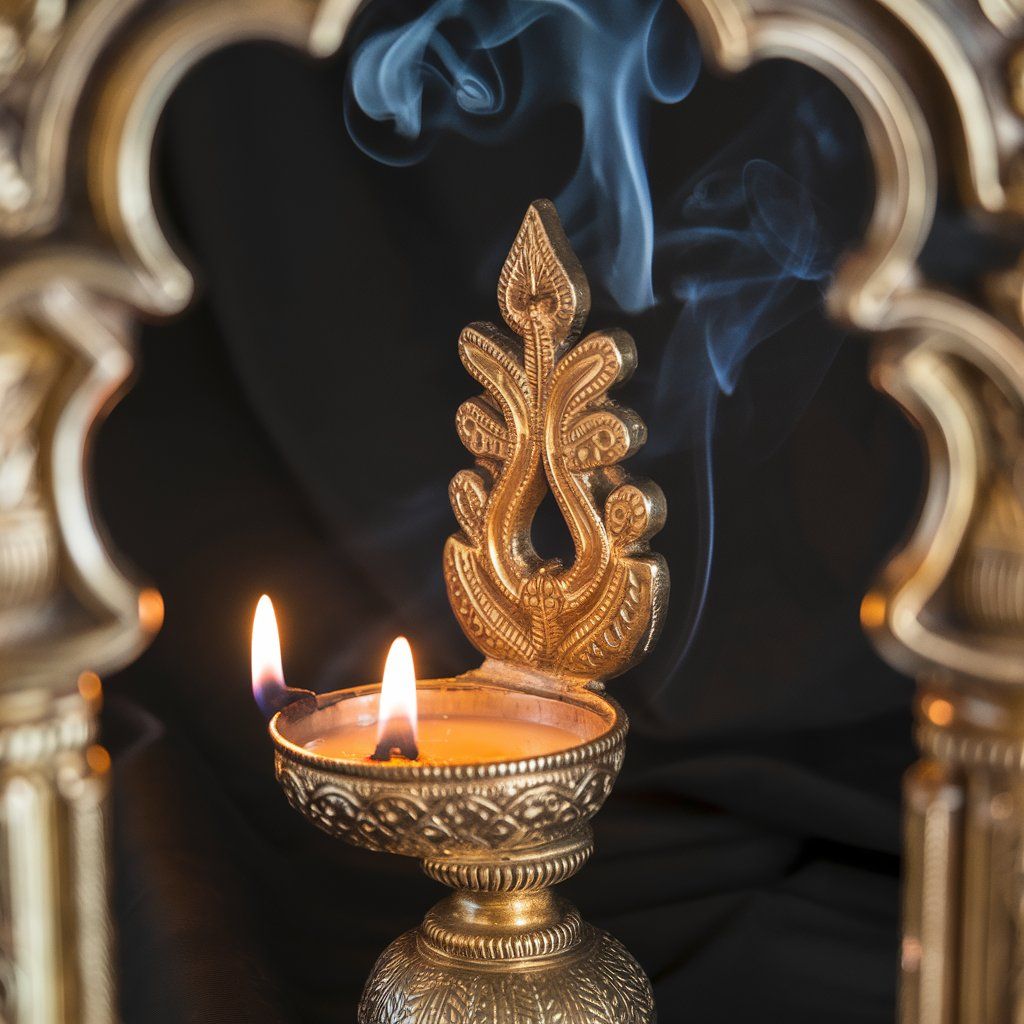 A traditional diya