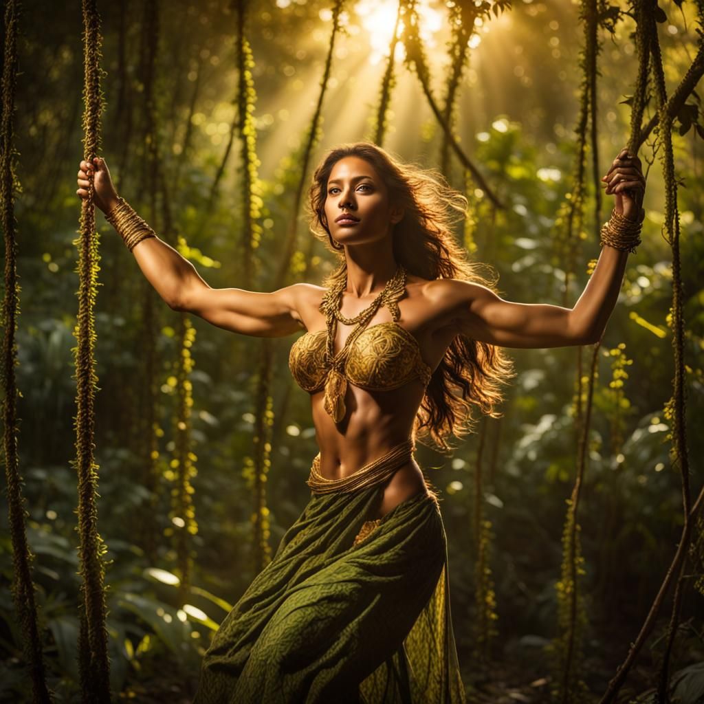 Enchanting Wilderness - Lady Tarzan in the Heart of the Jungle - AI  Generated Artwork - NightCafe Creator