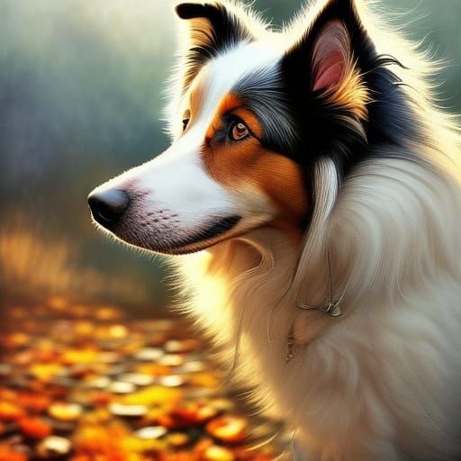 Beautiful portrait of a beautiful collie 