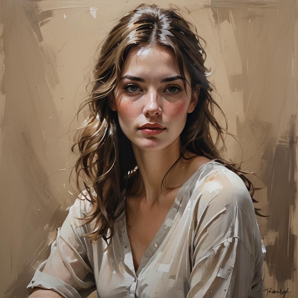 A beautiful young woman...