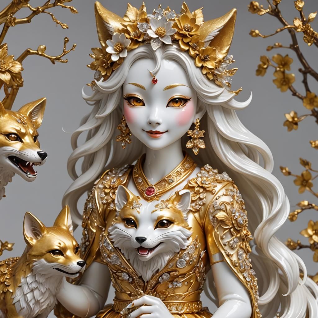Kitsune Glass Figurine #43