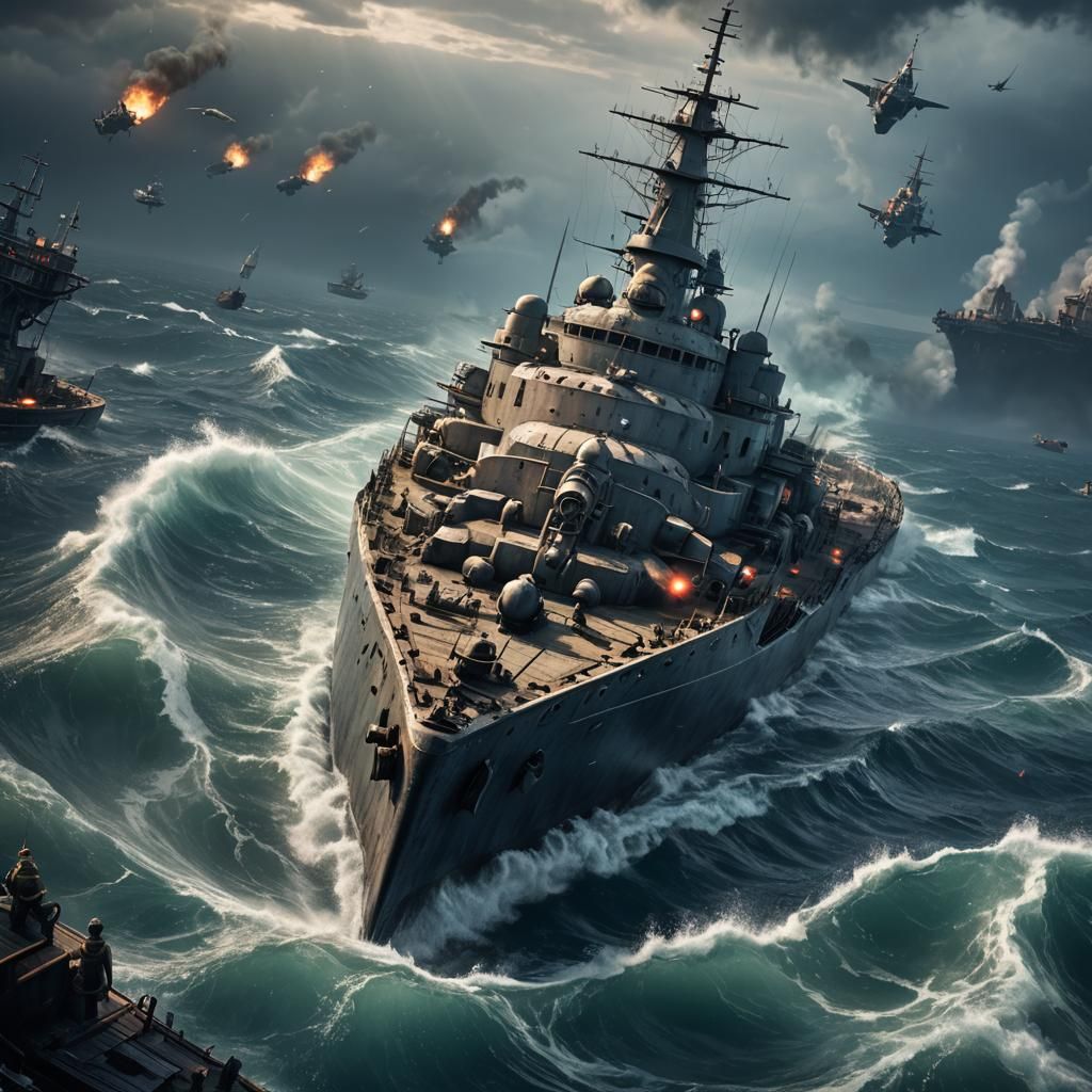 A British World War 2 Destroyer Sunk On The Bottom Of The Ocean AI a-british-world-war-2-destroyer-sunk-on-the-bottom-of-the-ocean-ai