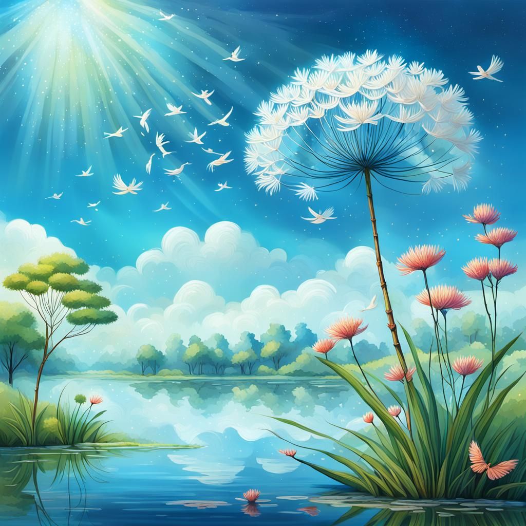 Fantasy Riverbank with Papyrus in Unreal Engine 5