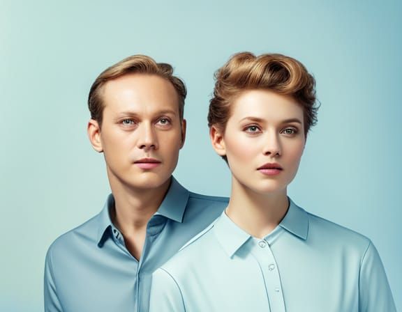 Vivid Portrait of a Young Couple