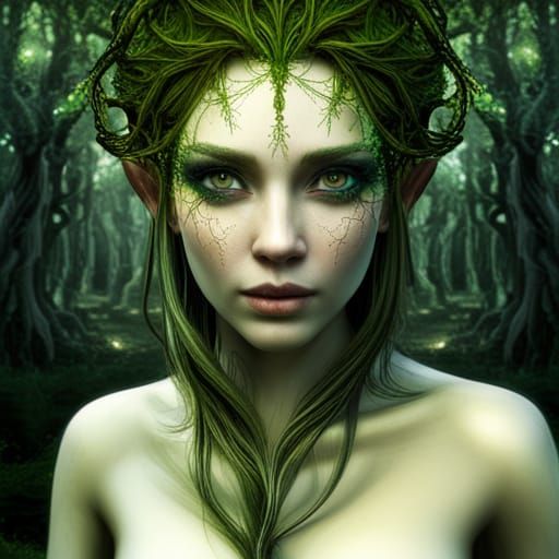 Forest Lady Folk - AI Generated Artwork - NightCafe Creator