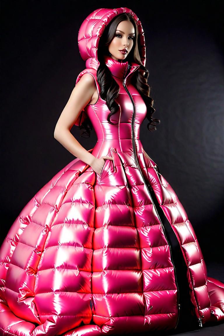 Puffer ball gown from a different AI