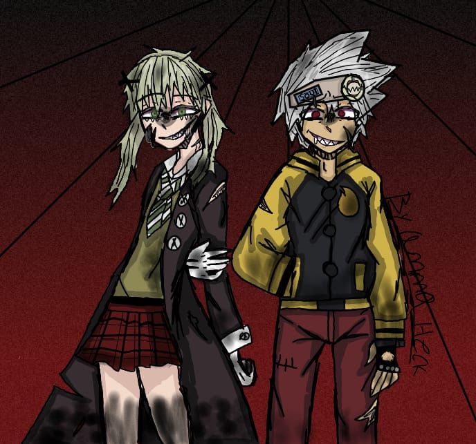 Maka and soul (black blood my au)