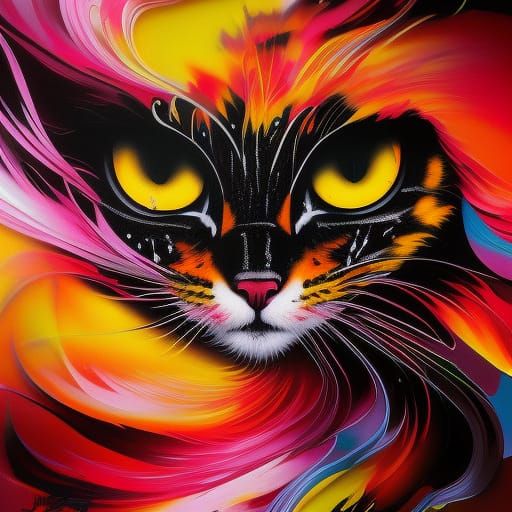 Abstract Kitten - AI Generated Artwork - NightCafe Creator